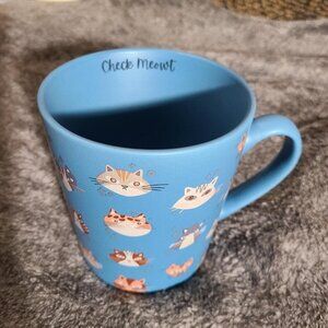Crazy Cat Lady Blue Mug Holiday‎ Gift Christmas Large Coffee Tea 12 oz